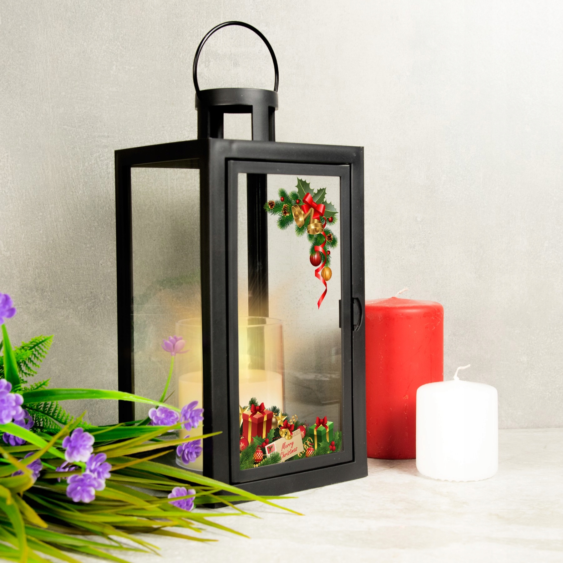 LATARENKA ŚWIĄTECZNA DEKORACYJNA NA ŚWIĘTA LAMPION OGRODOWA LATARNIA Marka Decortrend