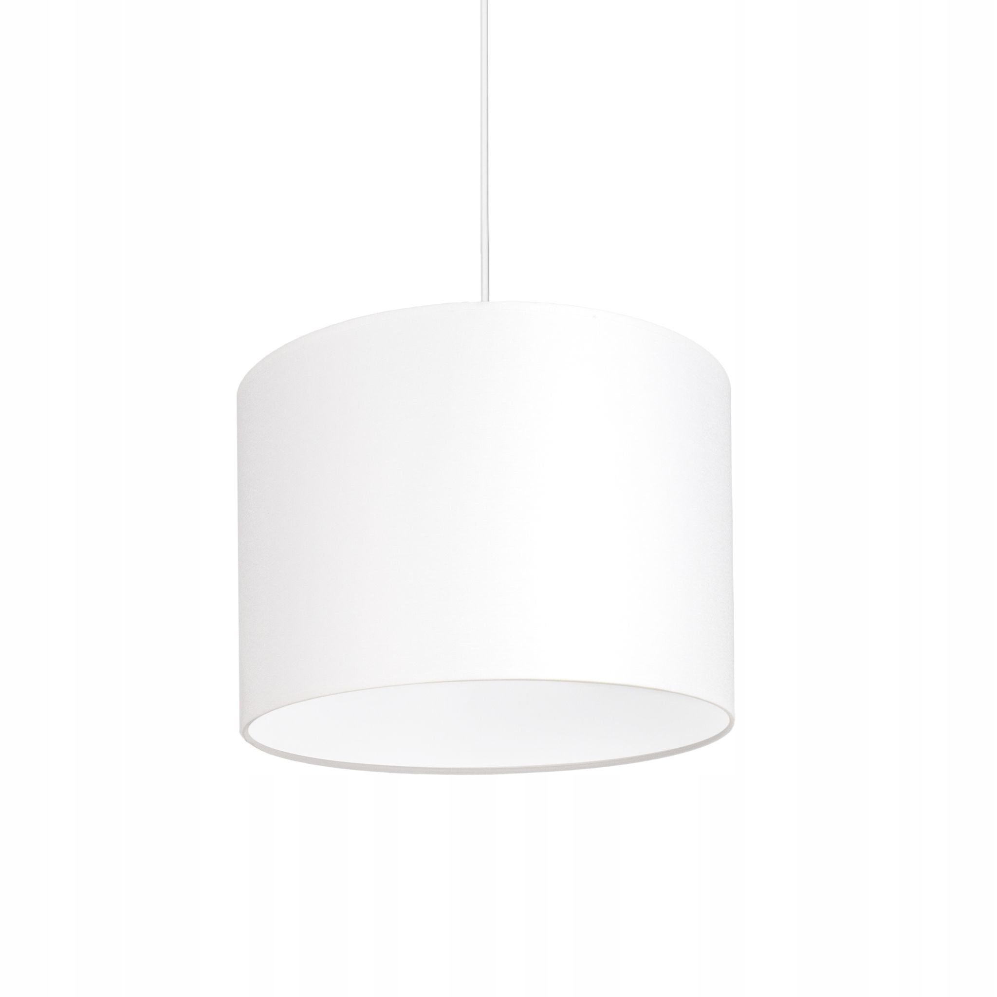 LAMPA WISZĄCA ŻYRANDOL SUFITOWA ABAŻUR 30 CM BIAŁY NOWOCZESNA