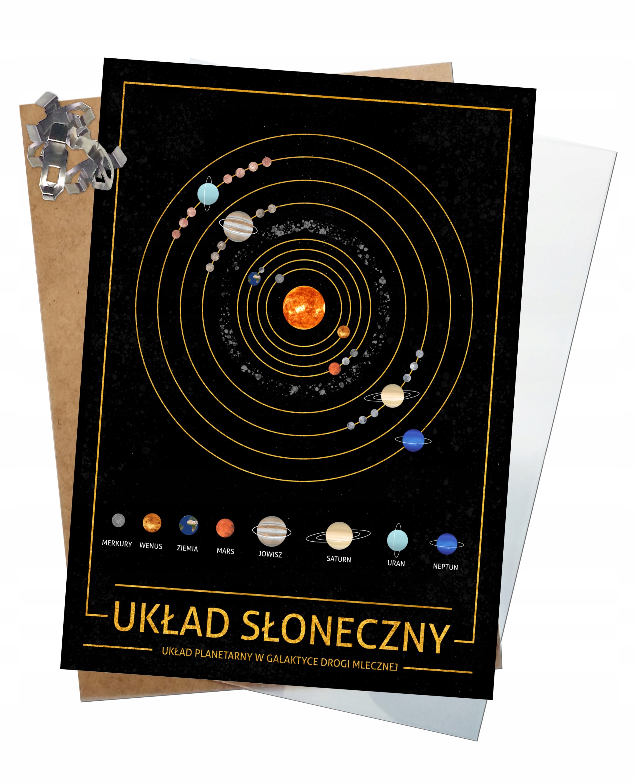 PLAKAT A3 ANTYRAMA UKŁAD SŁONECZNY KOSMOS PLANETY