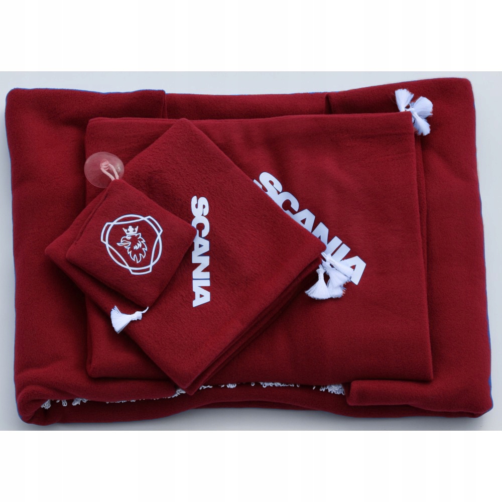 Narzuta koc na łóżko SCANIA bordowa TIR NASC-01