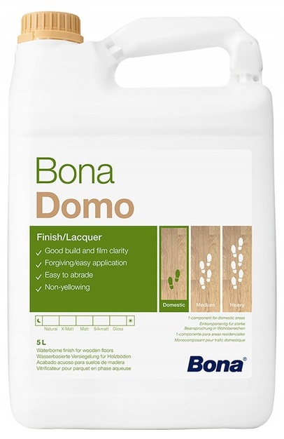 BONA DOMO - LAKIER DO PODŁÓG DREWNIANYCH PARKIETU - PÓŁMAT (SILKMATT) - 5L