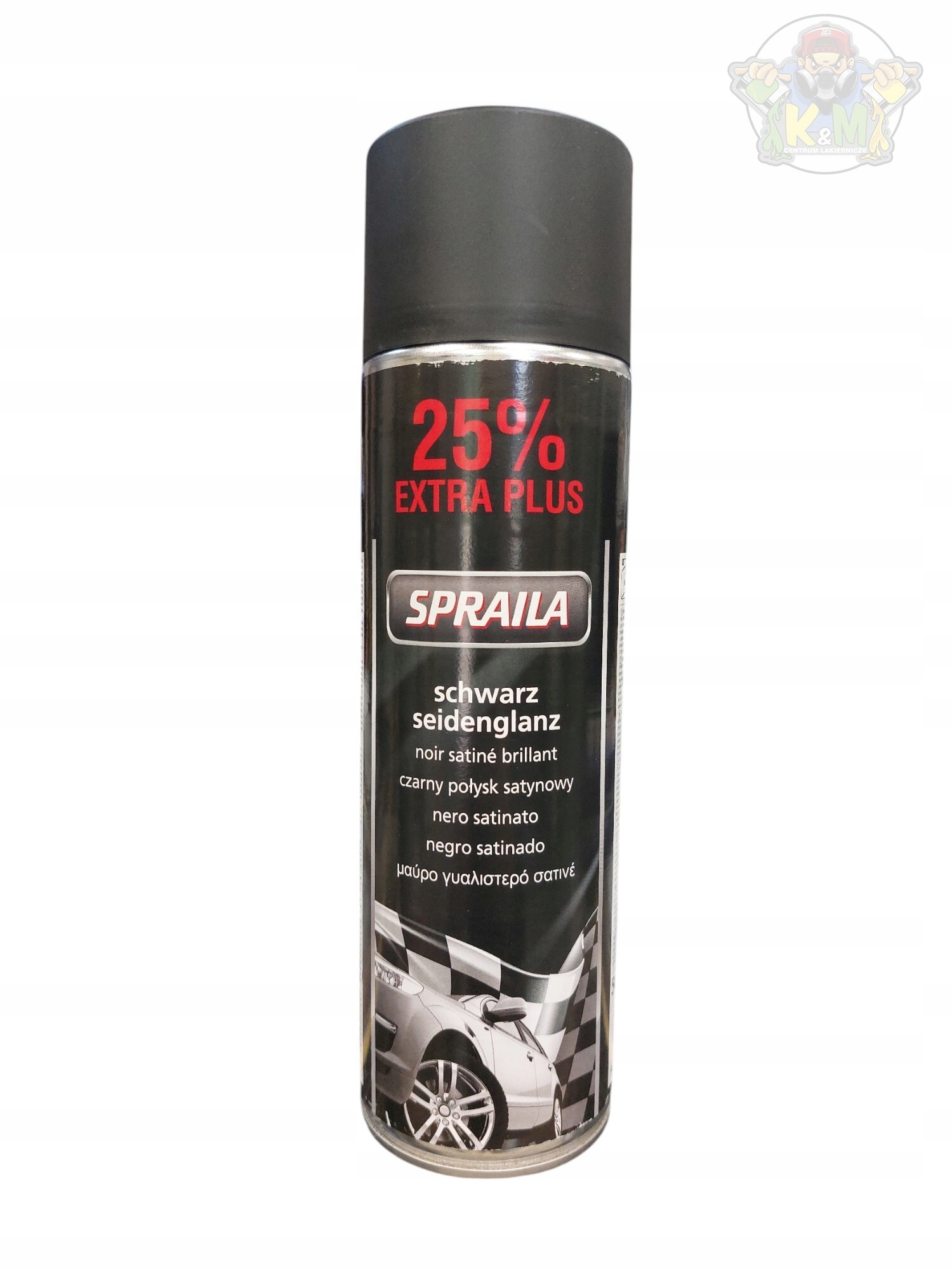Lakier Akrylowy Spraila Czarny Połysk Satynowy Półmat 500ml