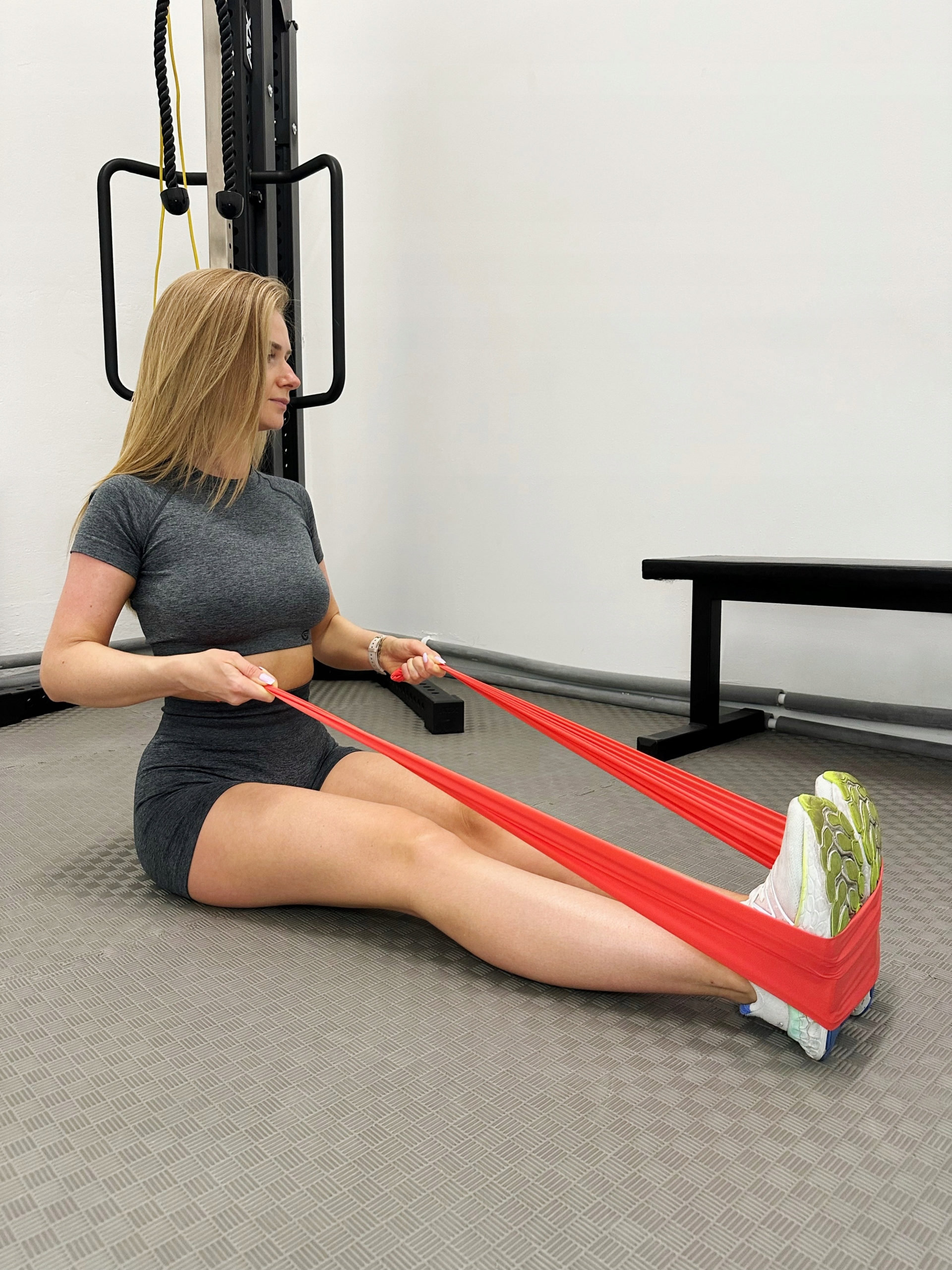 Taśma do ćwiczeń rehabilitacji guma Majestic Sport Model FizjoBand