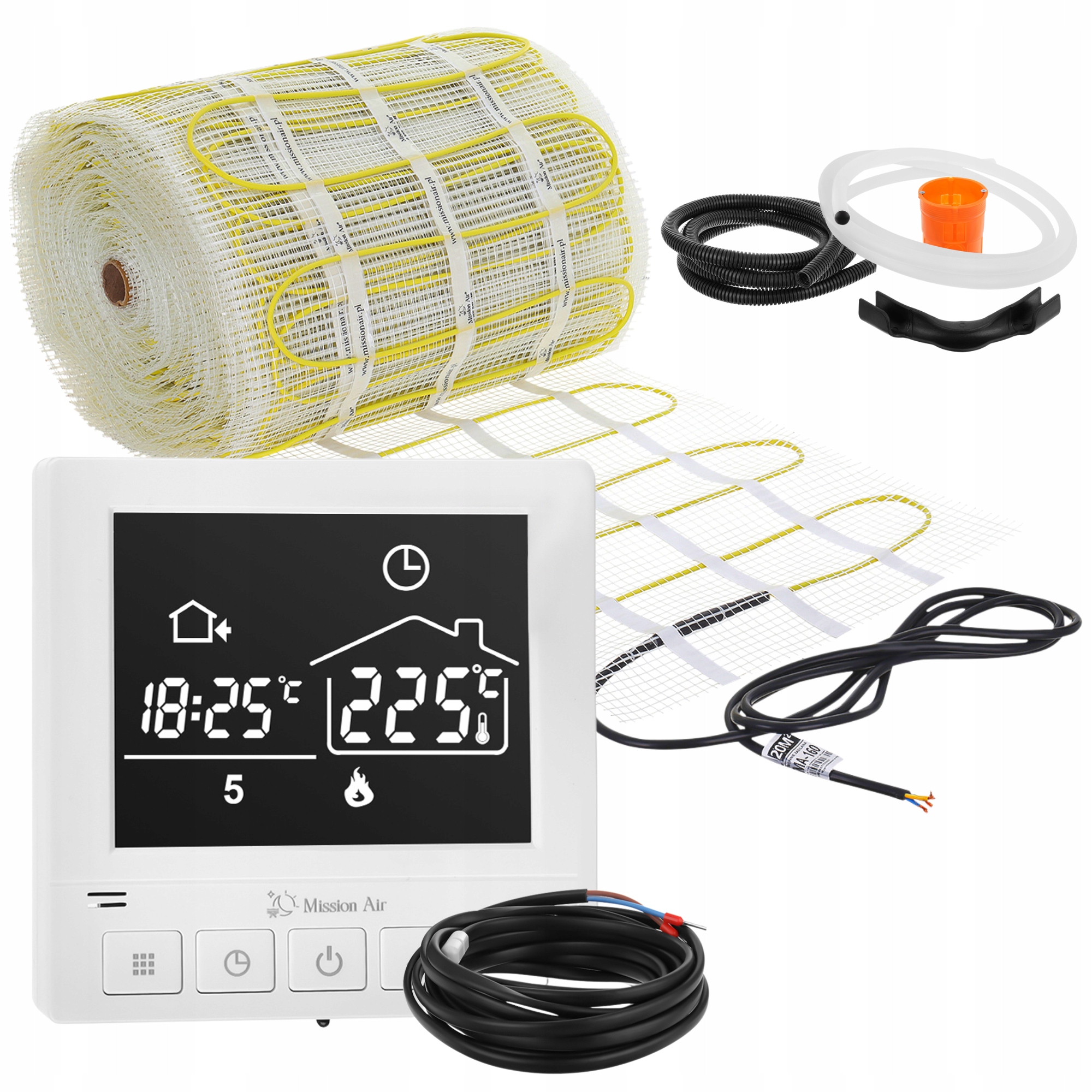Sada podlahového vykurovania podlahy vykurovacia rohož 160 W/m² 20 m²