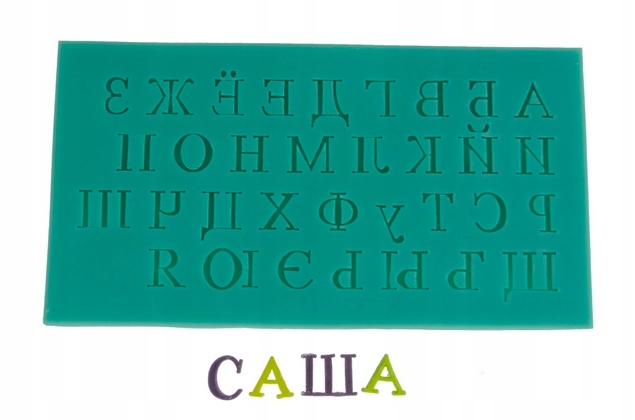 

Forma silikonowa Cyrlica Alfabet Litery