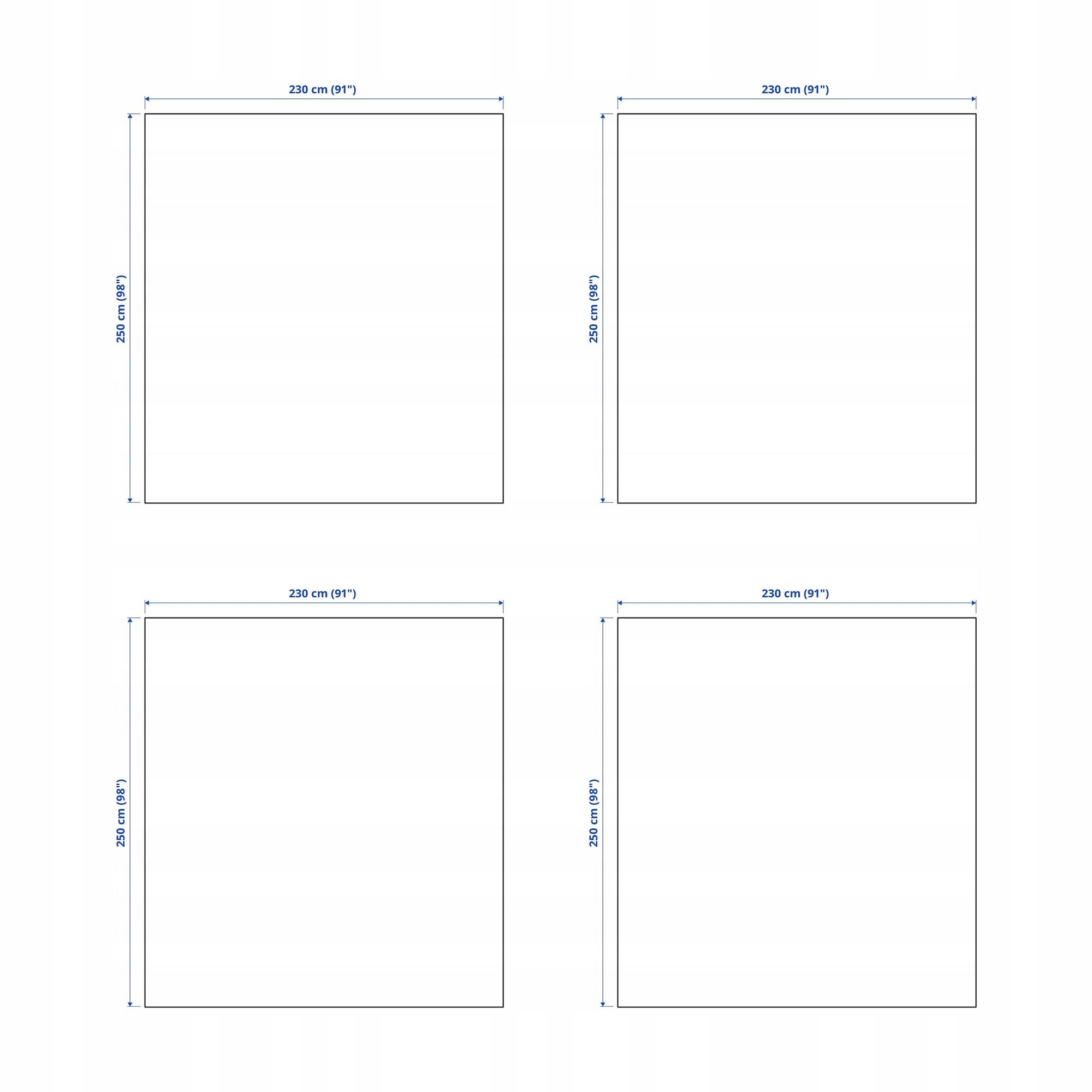 4 ks Přehoz Indira 230x250 cm Bavlna Přírodní Ekologická