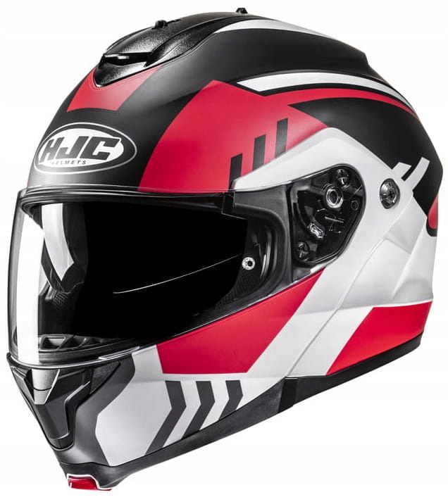 Hjc C91N Kaon Black Red Motocyklová Prilba Modulárna Čierna Červená