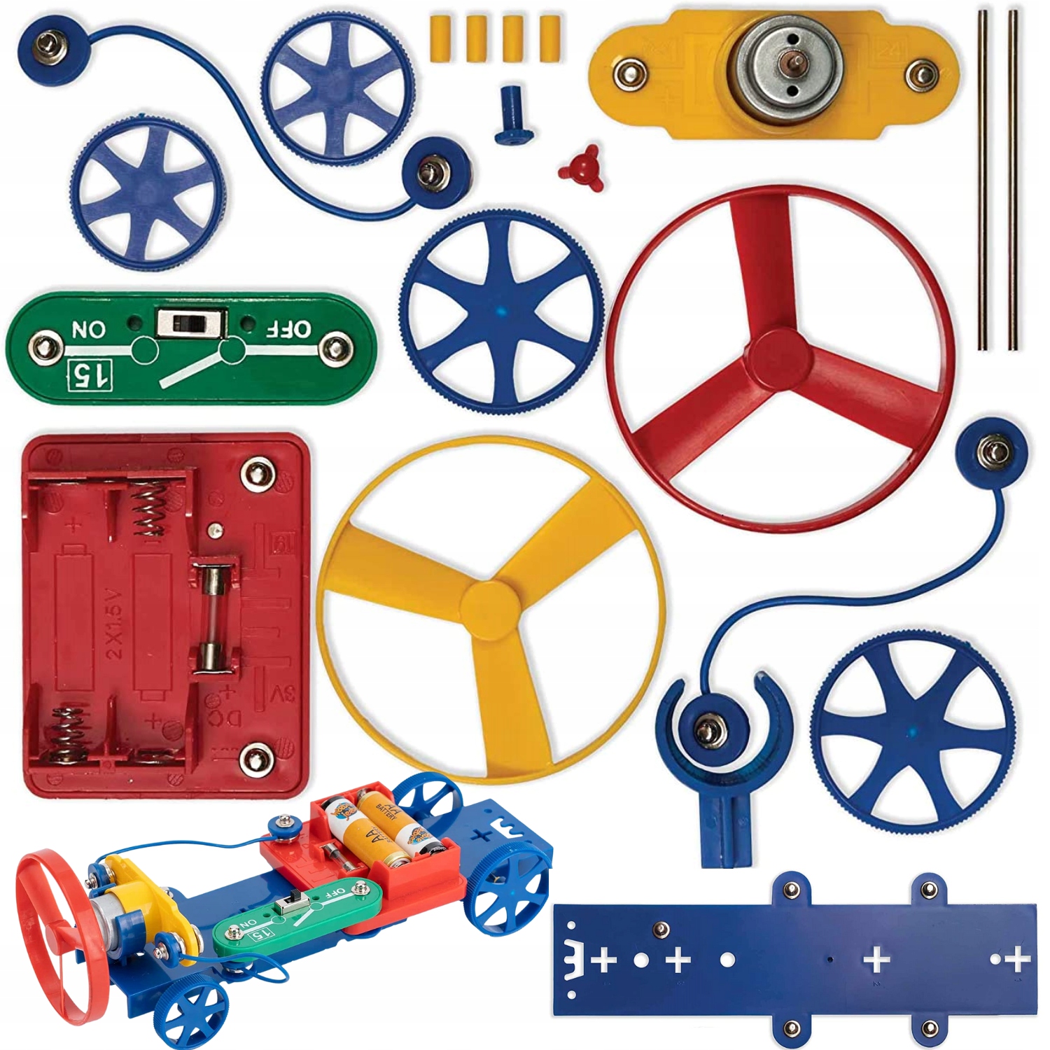 MŁODY ELEKTRONIK ZBUDUJ WŁASNE AUTO Z NAPĘDEM 6+ Stan opakowania oryginalne