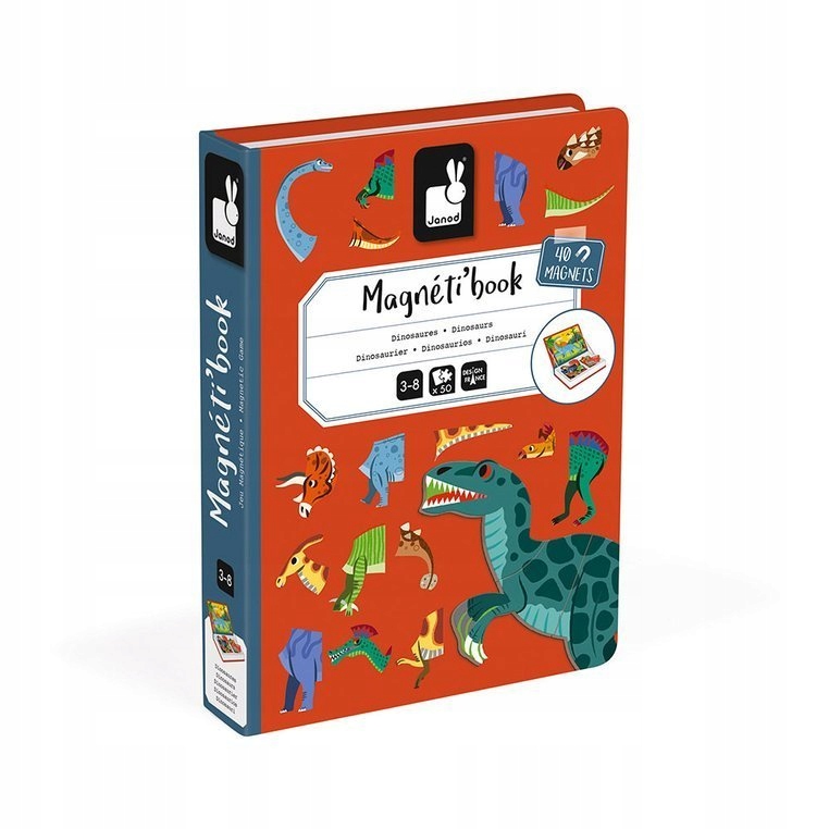

Magnetyczna układanka Dinozaury Magnetibook, Janod