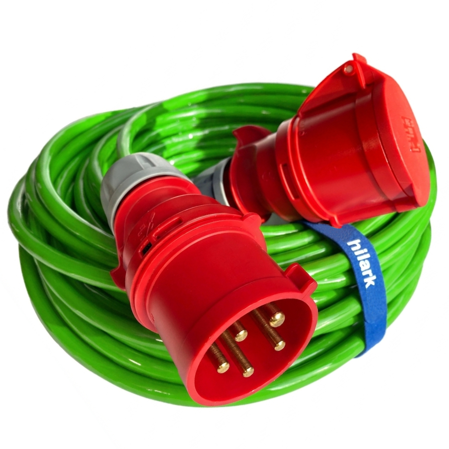 Prodlužovací Kabel Pur H07BQF 5x2,5 16A zelený IP44 35 m