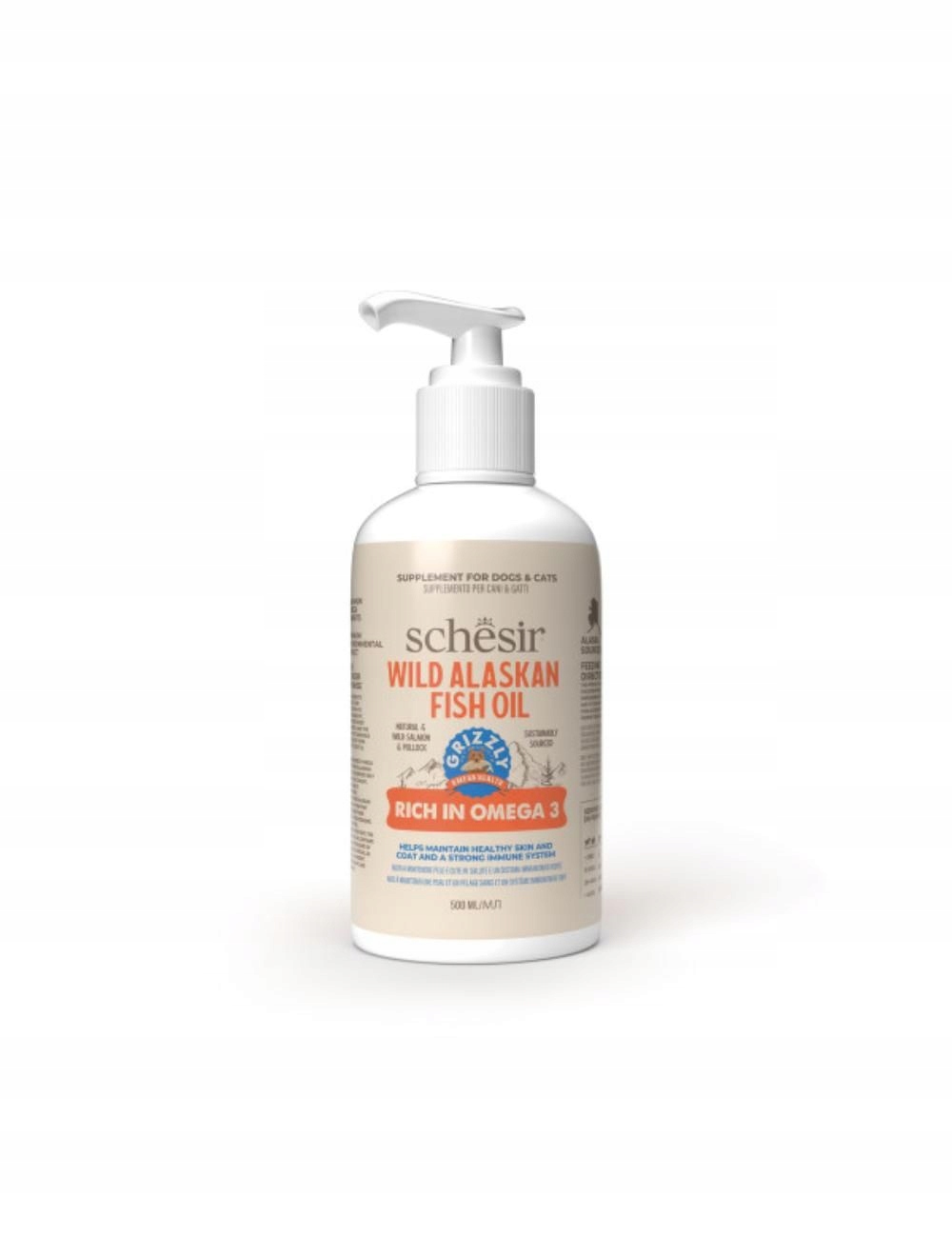 Grizzly Schesir Grizzly Wild Alaskan Salmon Oil 500ML (Lososový olej z divokého aljašského lososa)