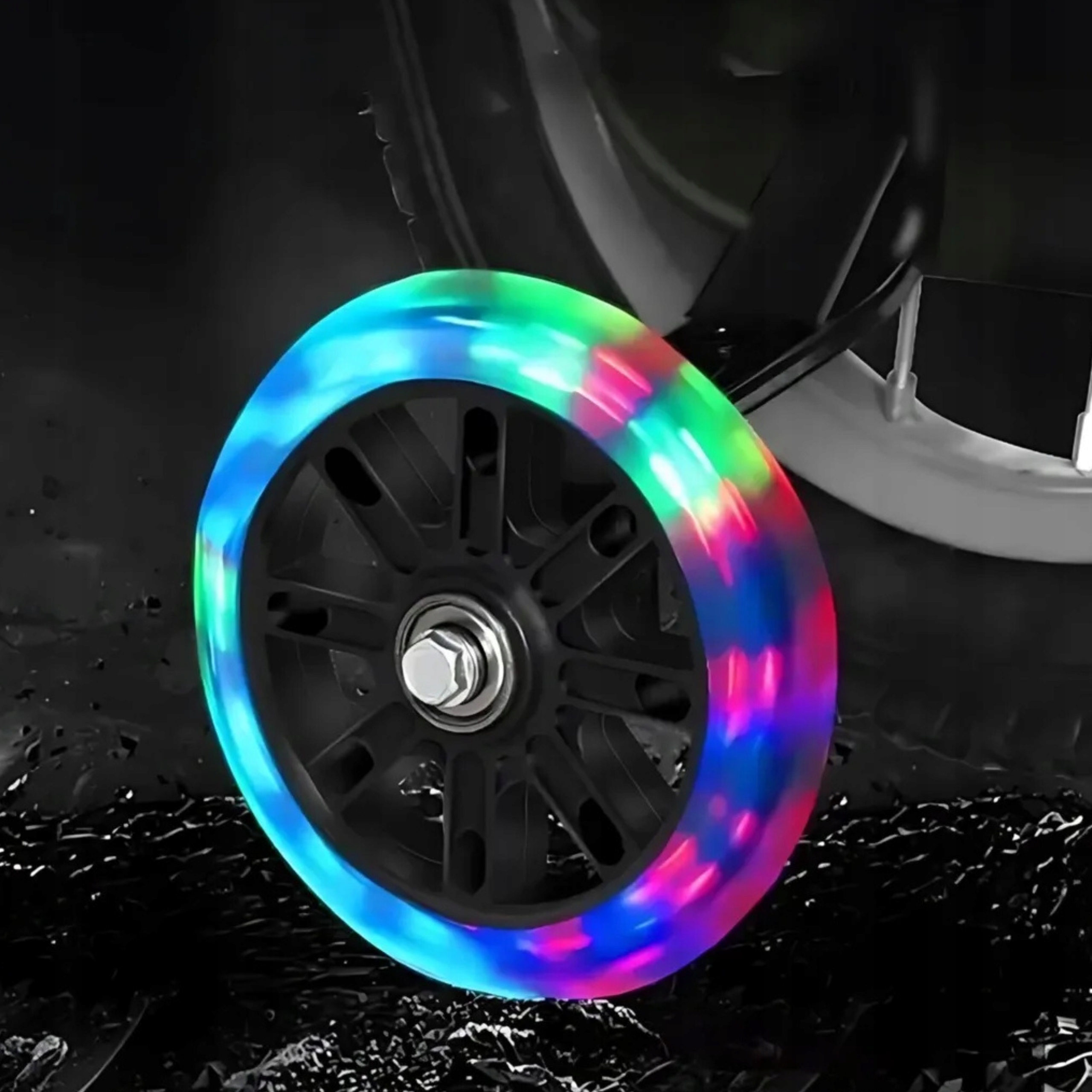 KÓŁKA BOCZNE PODPOROWE DO ROWERU KOLOROWE ŚWIECĄCE UNIWERSALNE LED 12-20" Kolor wielokolorowy