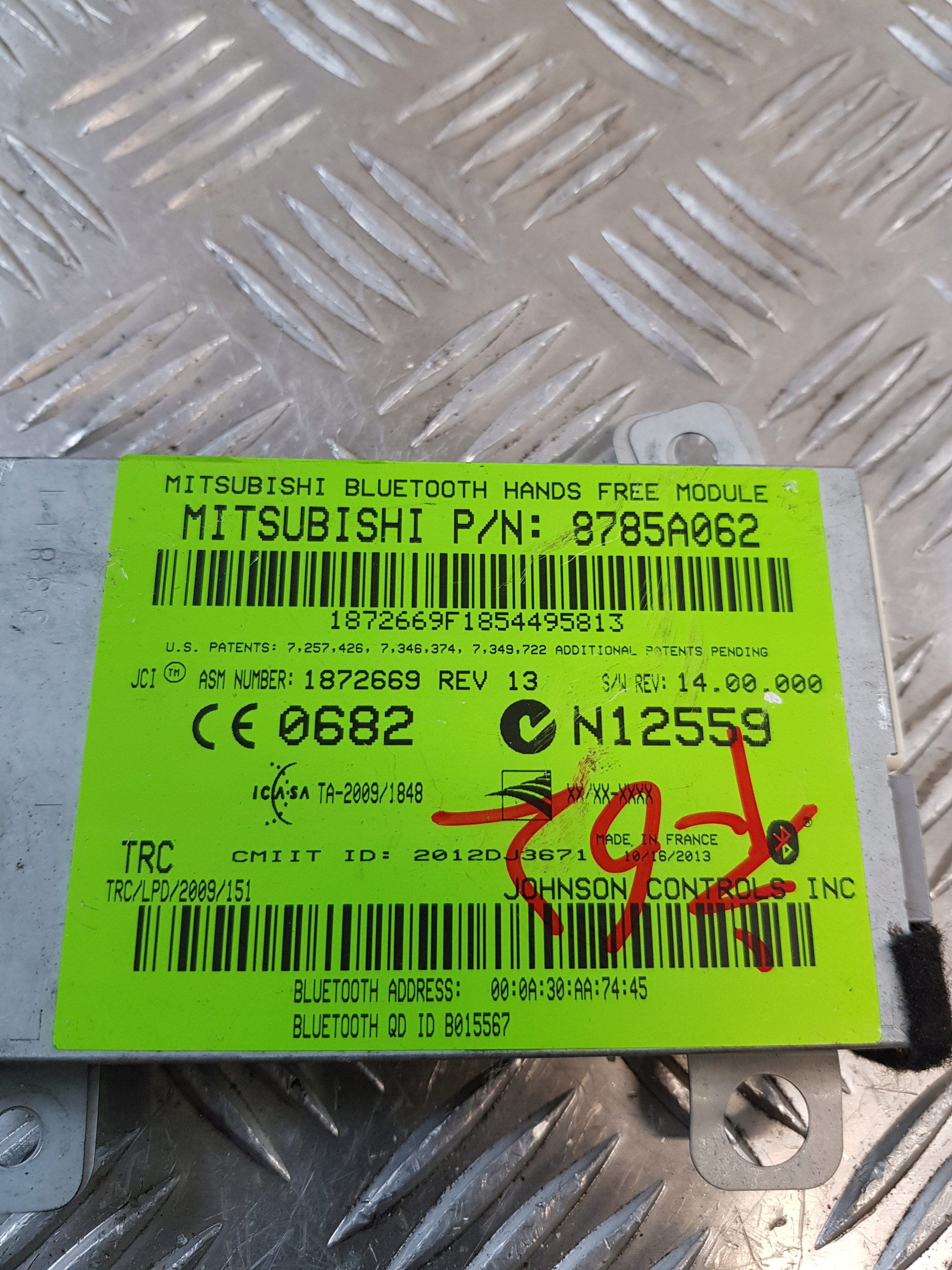 modul Bedienteil BLUETOOTH OE 8785A062 PEUGEOT 4008 14R