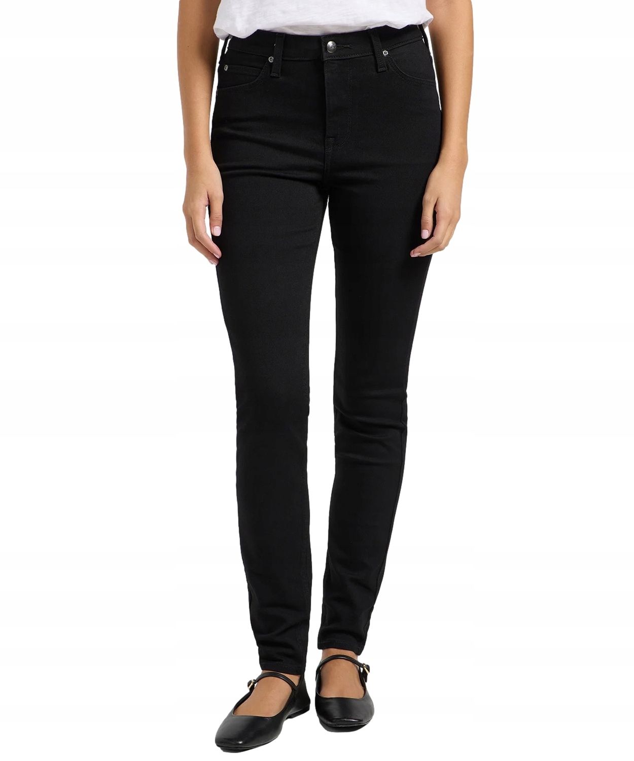 Džíny Lee Scarlett High 112363446 Black Rinse W 27 L 33