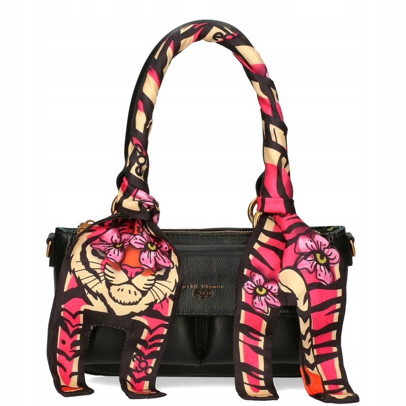 Dámská kabelka Ego Bloom crossbody kožená Wild Flower 2 proužky módní
