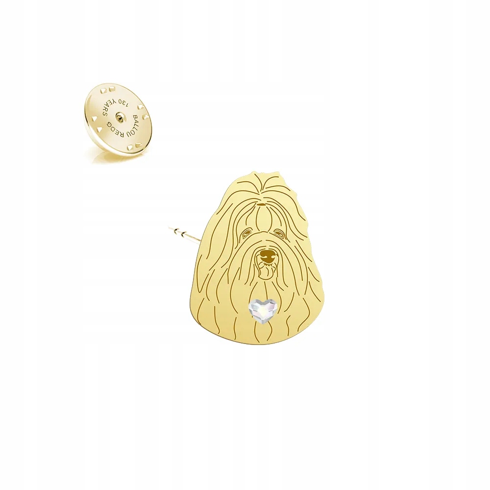 Odznak s psem Coton de Tulear 925 Dárek Žena Dedikace Bonus