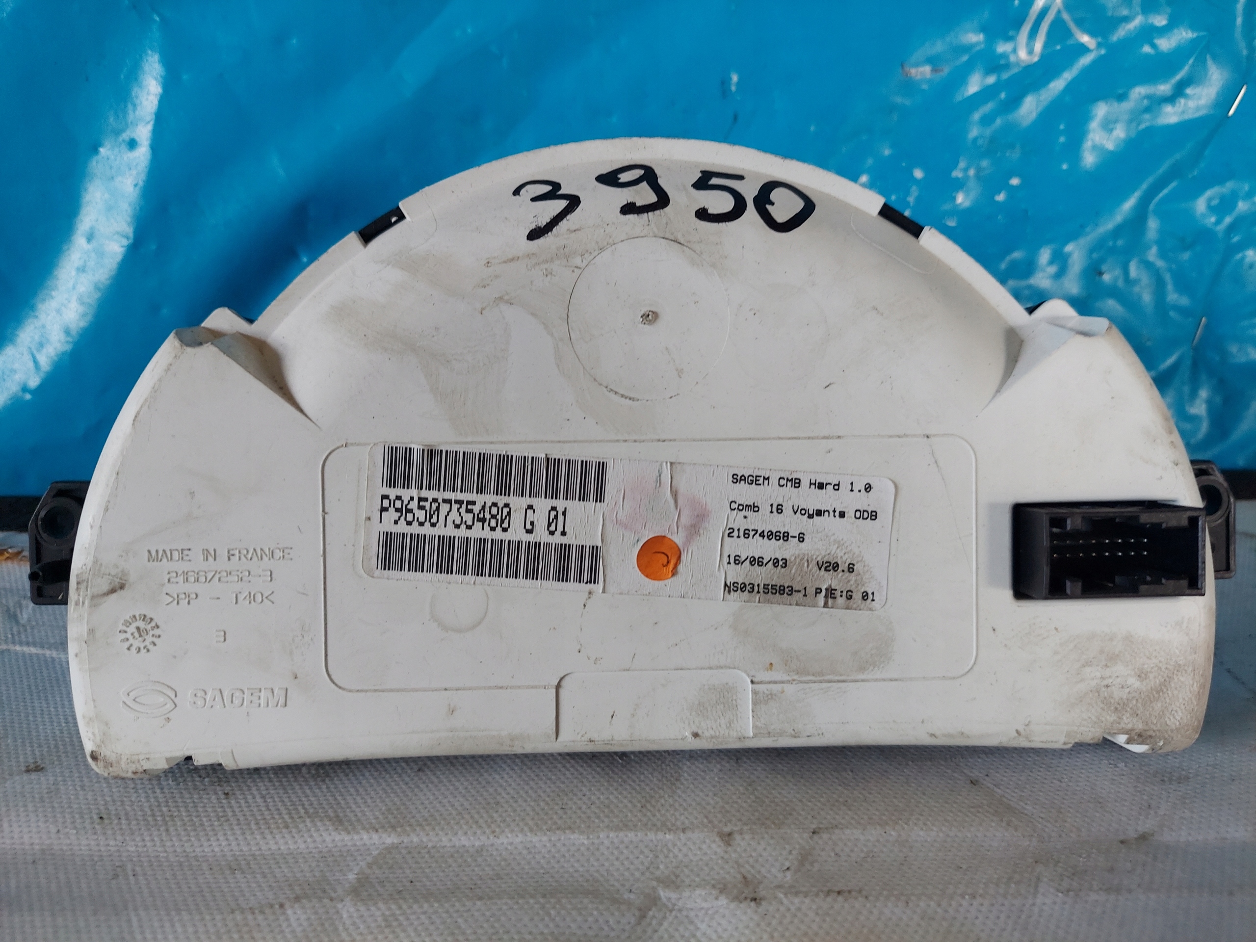 dials clock CITROEN C3 FC 1.4 B P9650735480