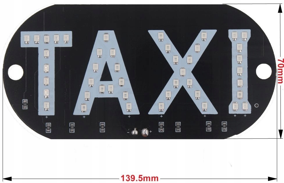 Taxi Ledowy Napis Lampa Niebieska Tabliczka Diody Producent części Inny