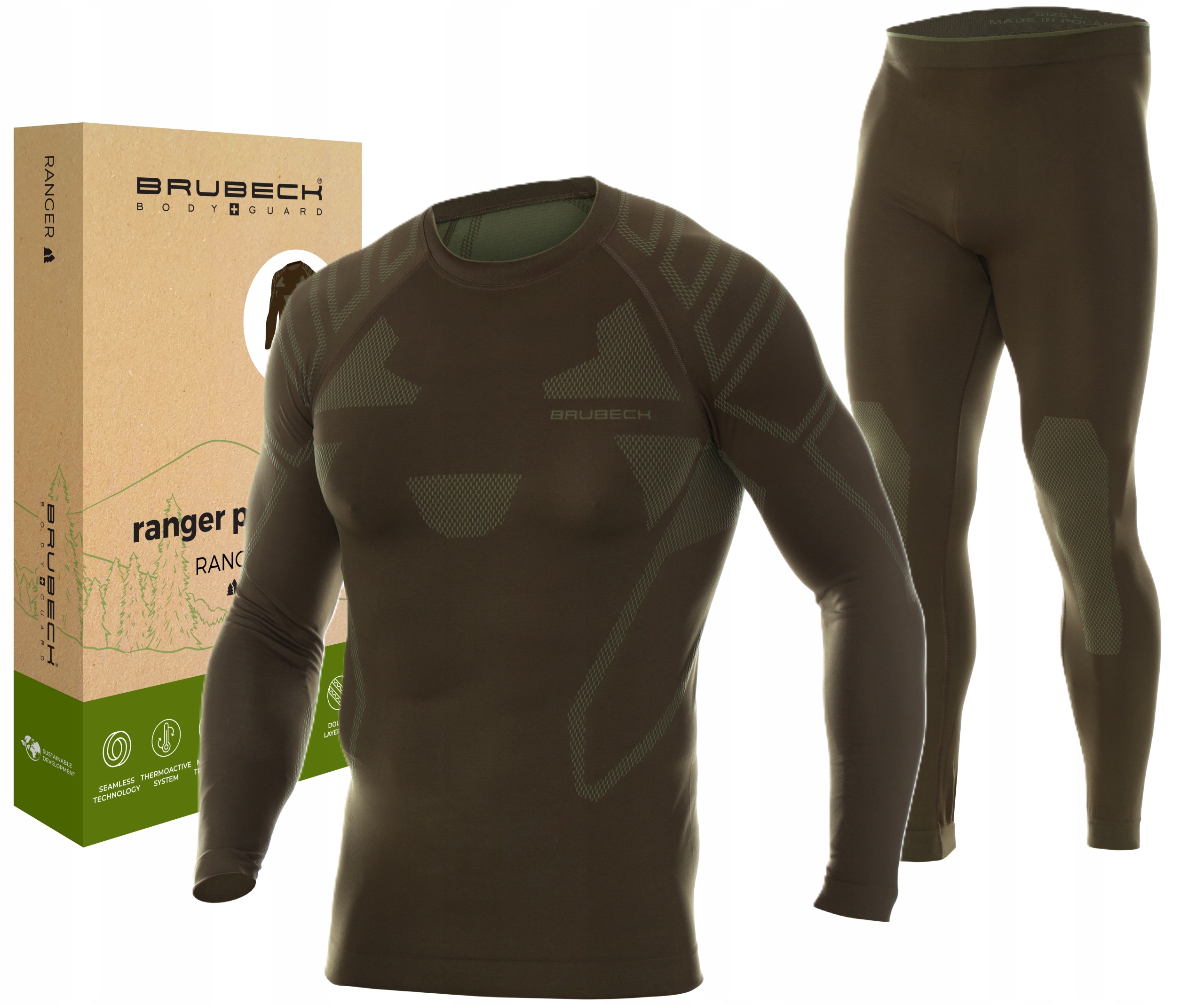 Ranger Protect Bielizna Termoaktywna Szybkoschnąca Oddychajaca Komplet -XL