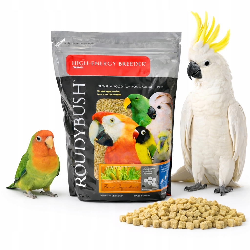 RoudyBush High Energy Breeder Small 1,25kg granule pro velké papoušky