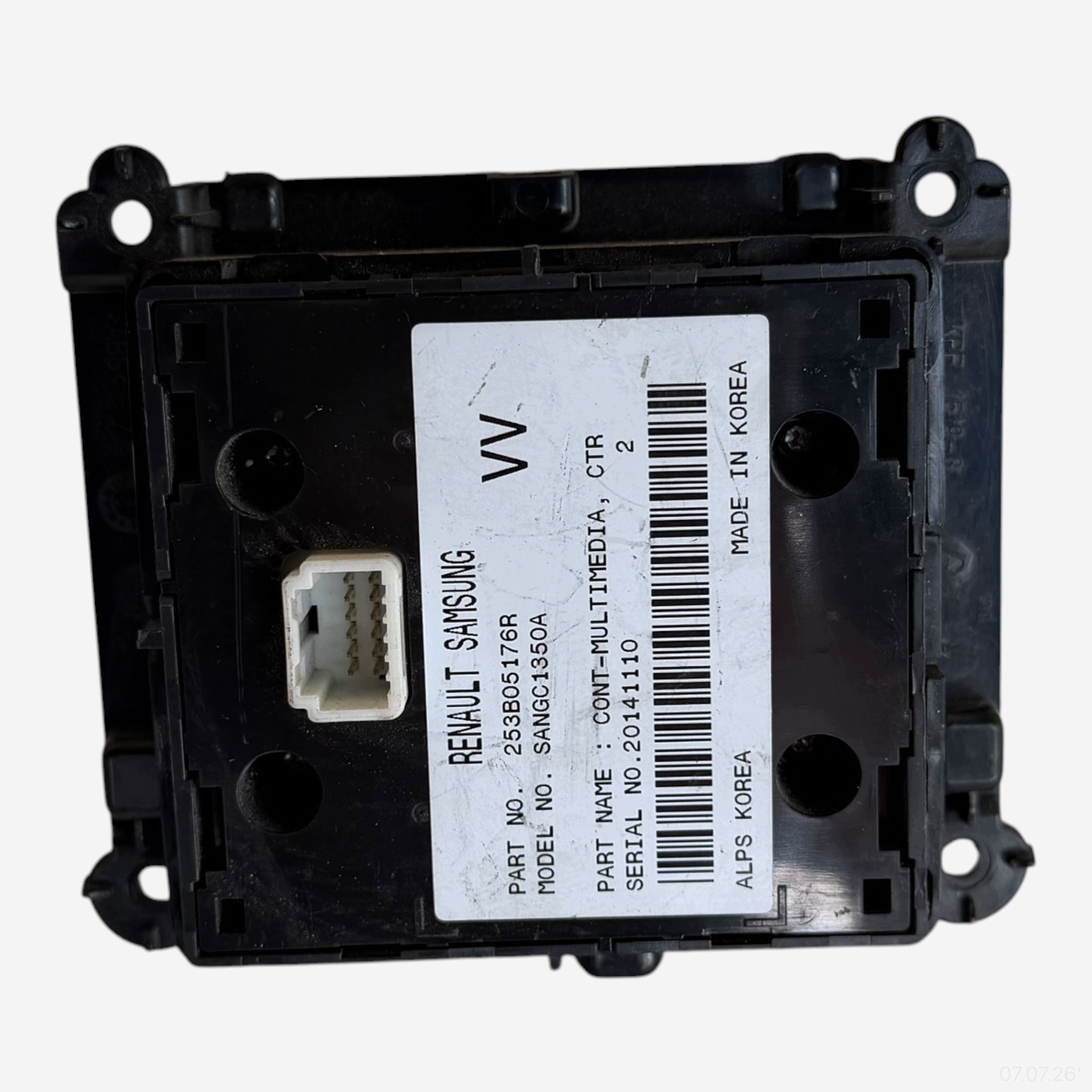 control panel switch RENAULT MEGANE III 253B05176R