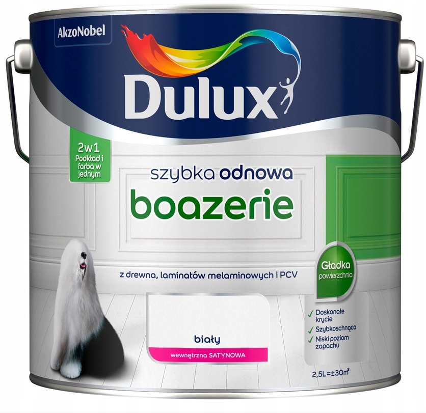 

Dulux Szybka Odnowa Boazerie Biała 2.5L