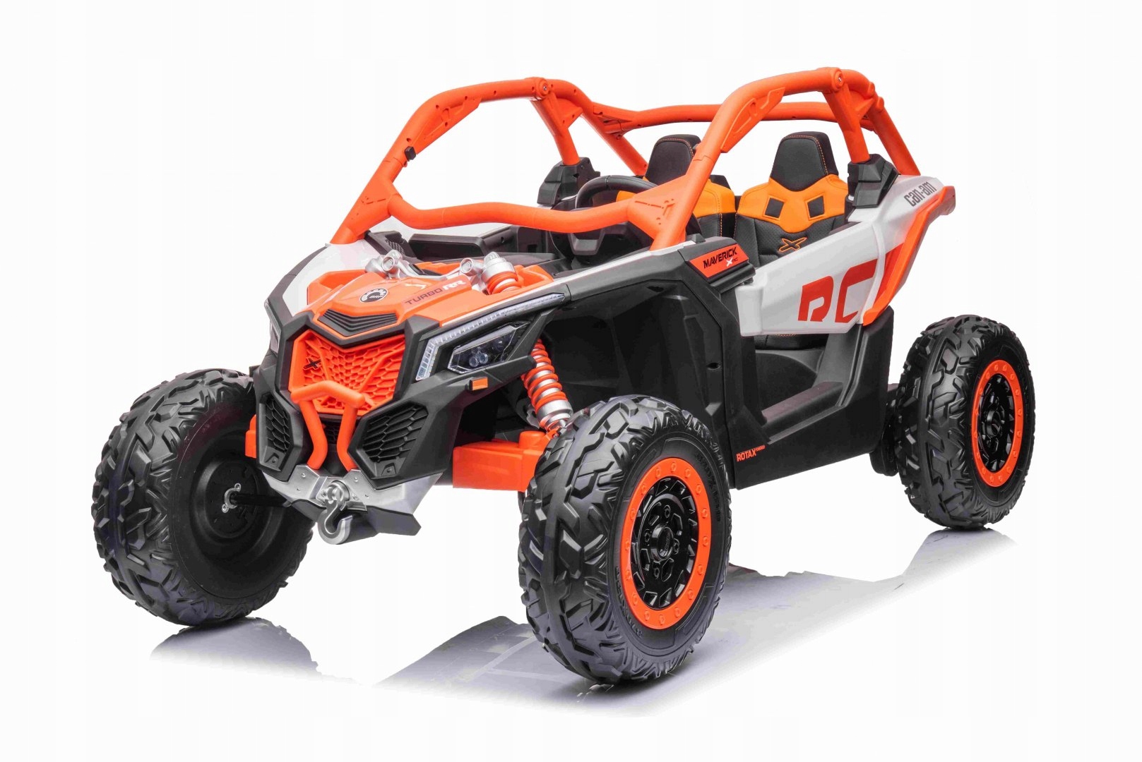 Buggy na akumulator Maverick 4x4 Can-am Rr Turbo Rr Pomarańcz z bagażnikiem