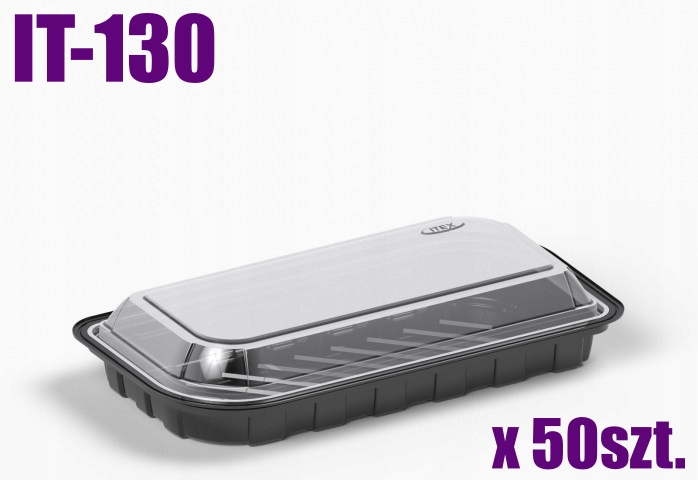 Opakowanie pudełko na sushi 21 x 11 x 4,2 cm 50 szt Materiał inny