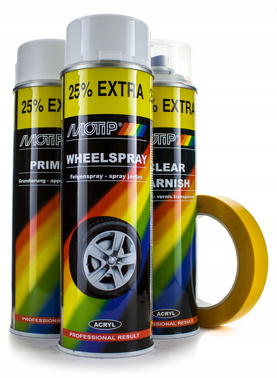 

Motip Zestaw Do Felg biały Lakier Podkład Klar