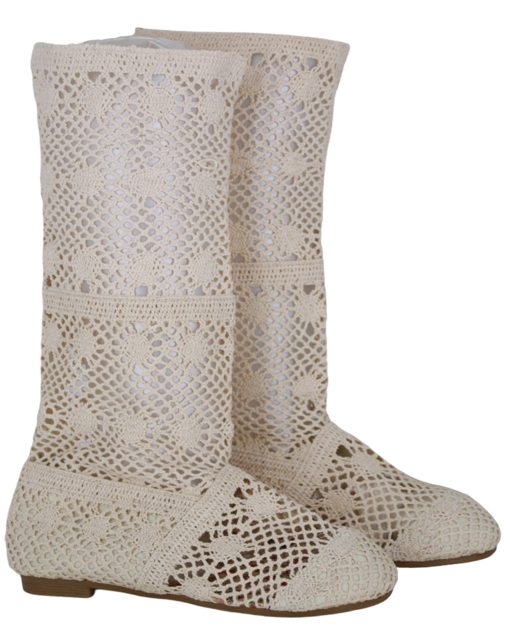 KOZAKI KORONKI BUTY KORONKOWE AŻUROWE BEŻOWE LETNIE PRZEWIEWNE KOZACZKI 38