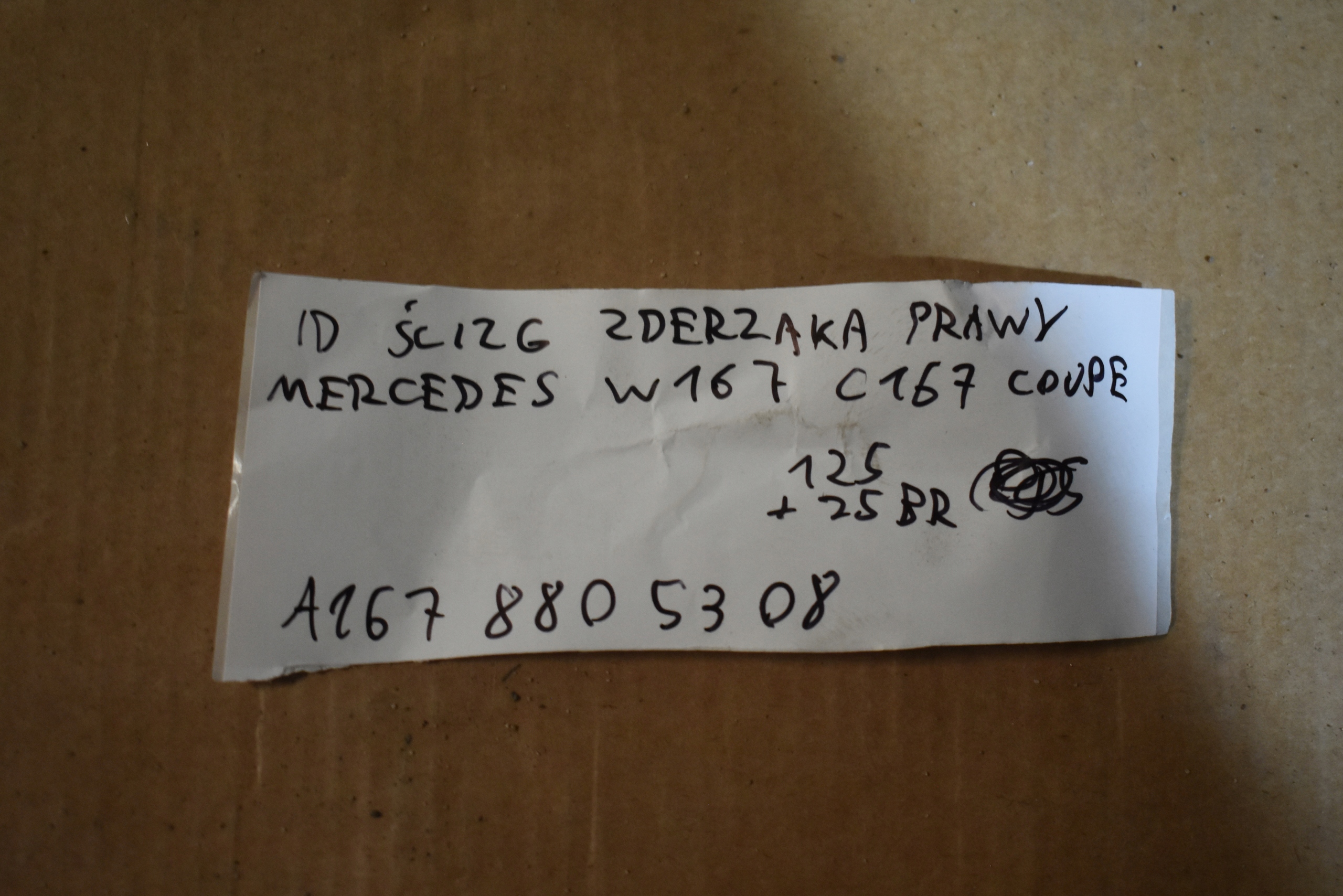 IDEALNY bumper bracket right MERCEDES W167 C167 COUPE 1