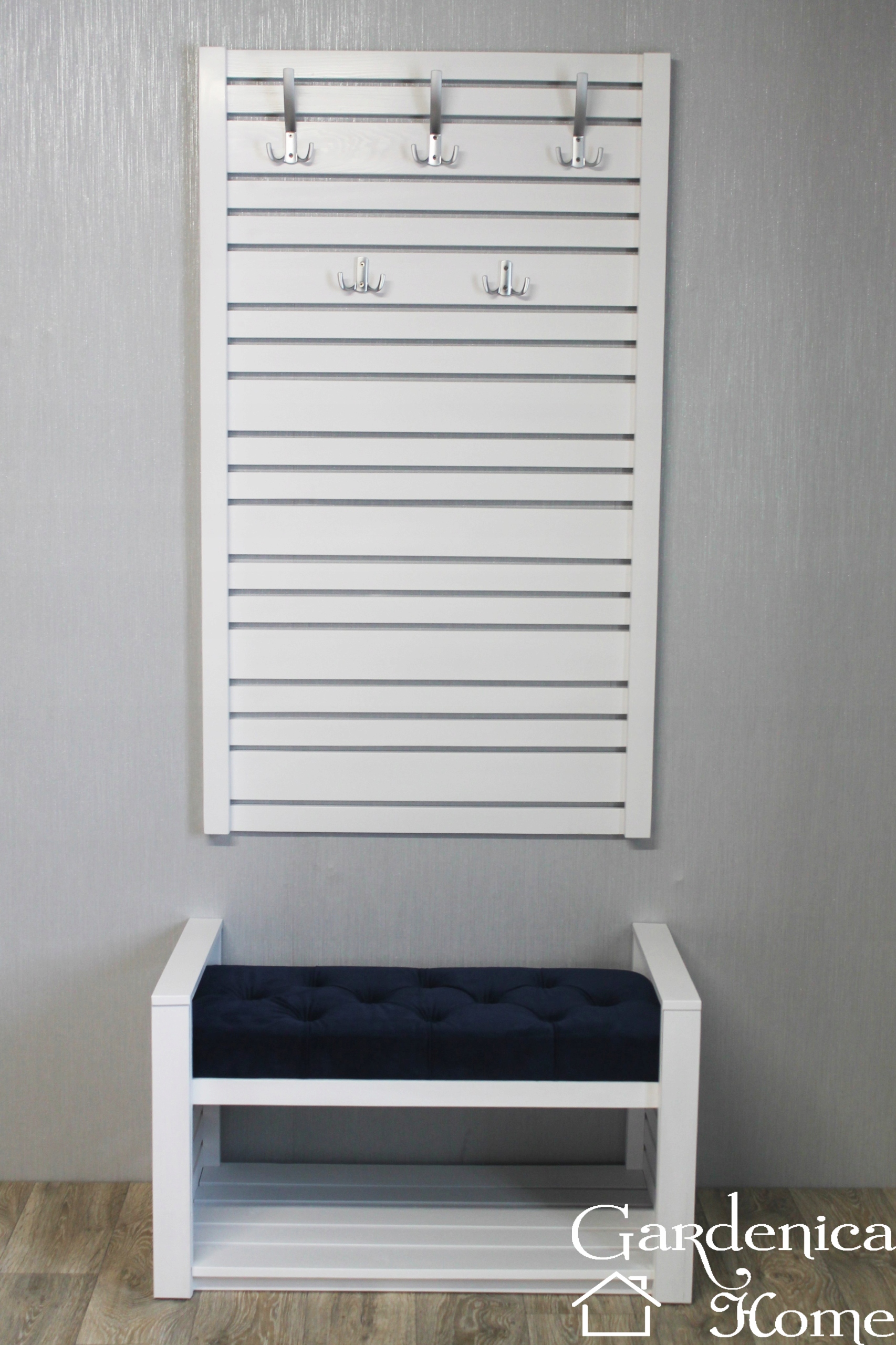 ZESTAW WIESZAK ŁAWKA SIEDZISKO PIKOWANE PRZEDPOKÓJ Marka Gardenica Home