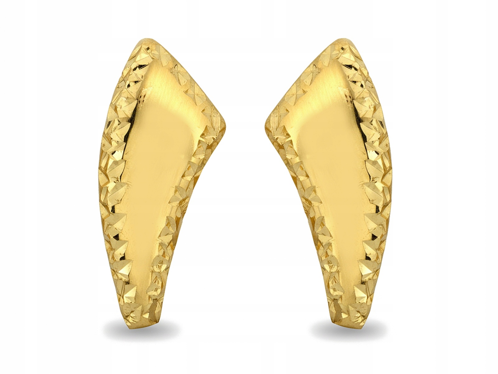 Dámské Náušnice Zlaté 585 anglické diamantové bez kamenů