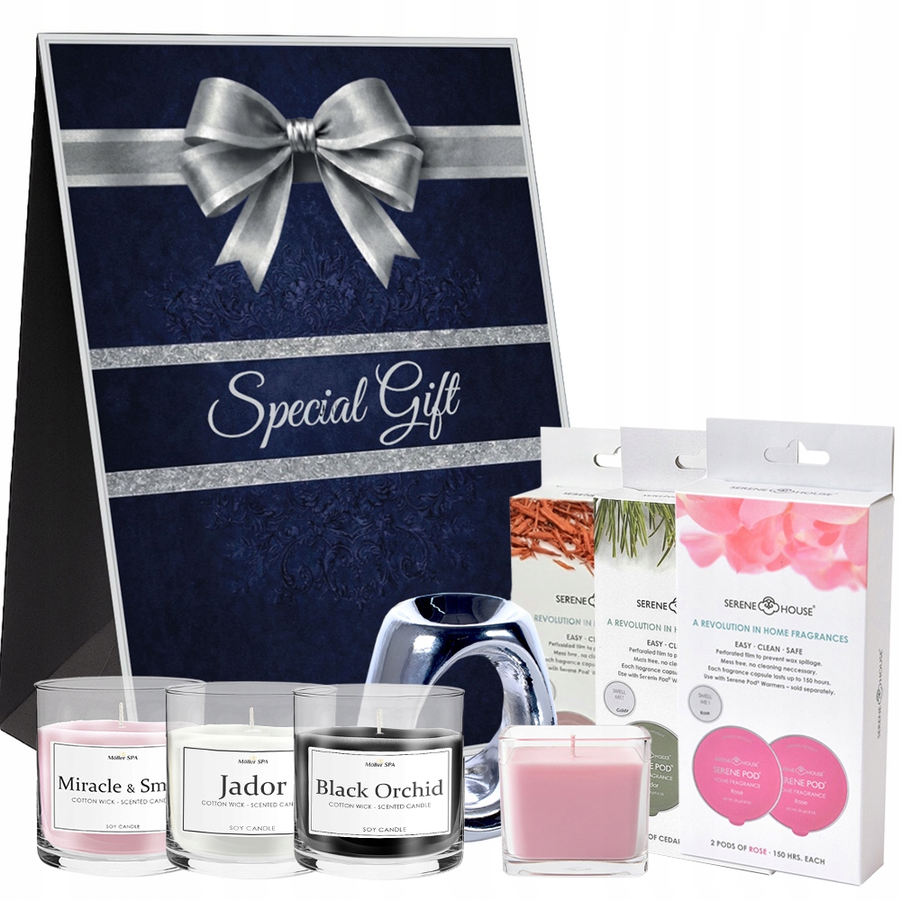 Sada dárkových košů na dárky Vonné vosky Aromalampa Svíčky