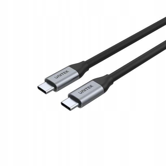 Kabel USB C - USB C PD 100W 4K 60Hz 10Gbps 1,0 m Unitek C14082ABK czarny