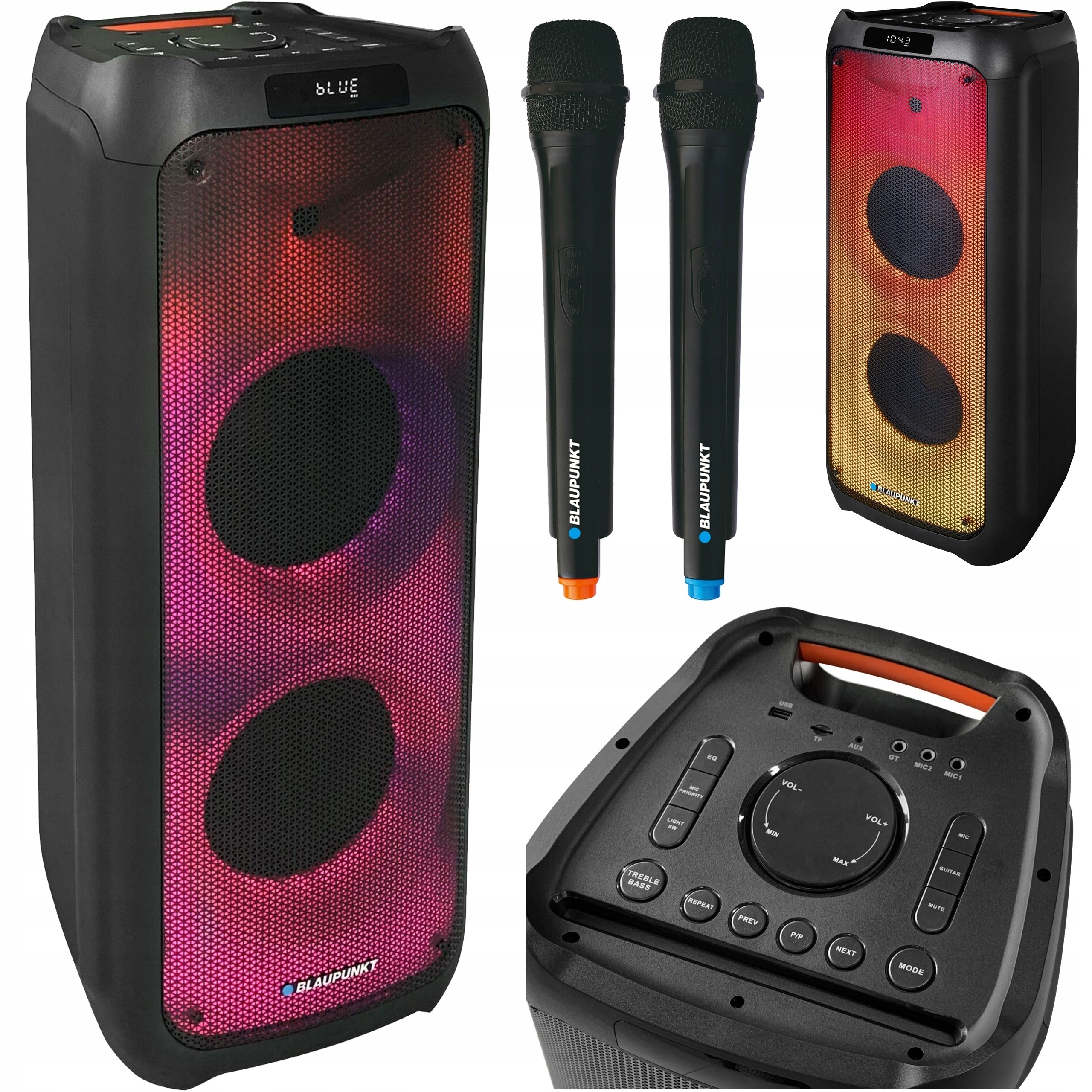 Портативный динамик Blaupunkt PB10DB черный 1000 Вт