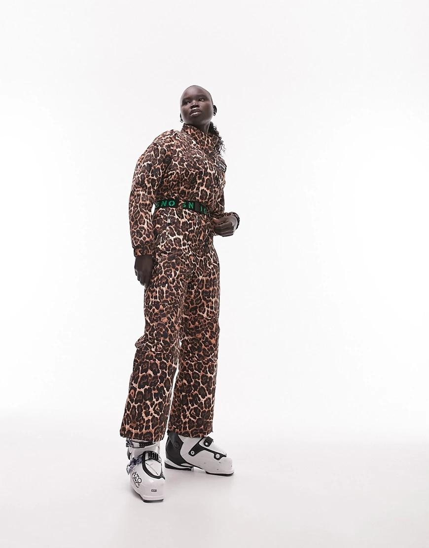 TOPSHOP PETITE KOMBINEZON NARCIARSKI LEOPARD PRINT PL4 NH2__M Marka Inna marka