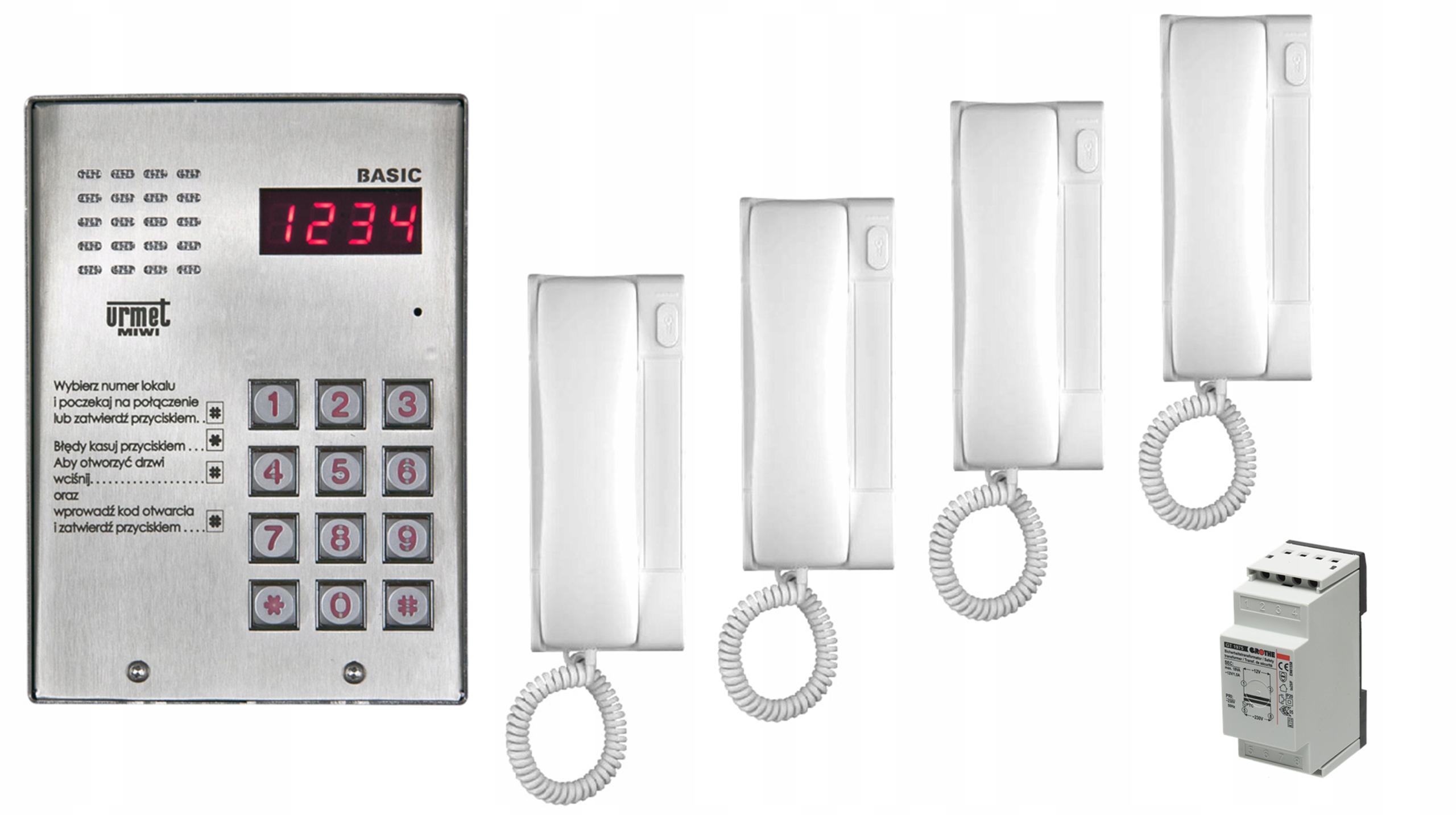 DOMOFON CYFROWY 4-RODZINNY URMET 1062/100D SCAITEL