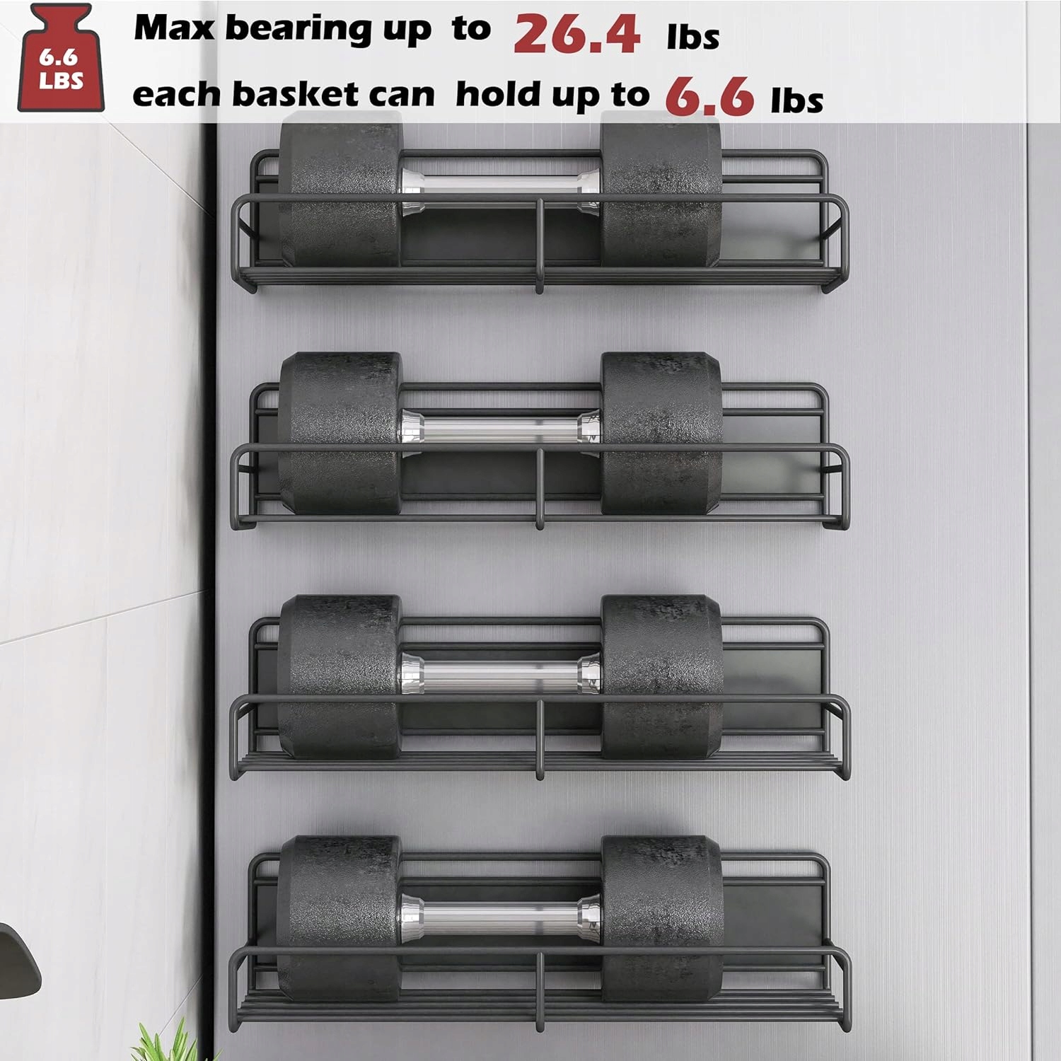 4x PÓŁKA MAGNETYCZNA NA LODÓWKĘ KUCHENKĘ PÓŁKI WISZĄCE ORGANIZER NA MAGNES Głębokość mebla 10 cm