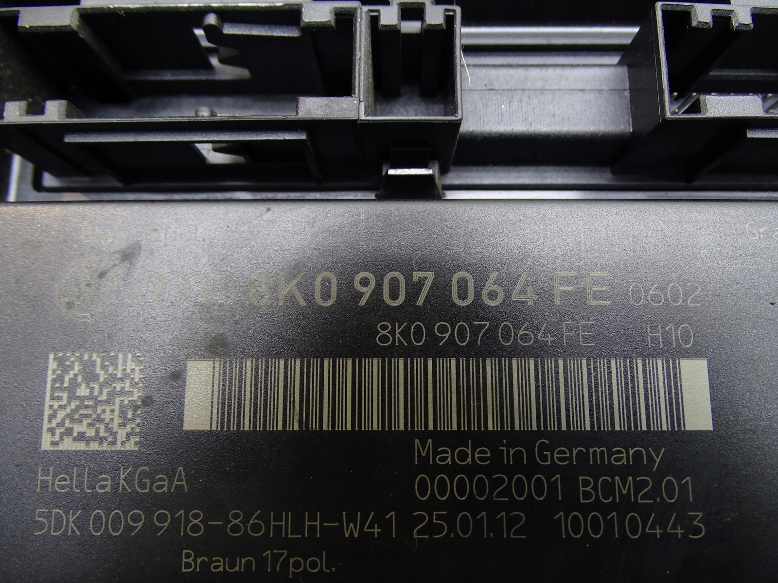 module control unit KOMFORTU BCM2 AUDI A4 B8 A5 8T Q5 8R 8K0907064FE