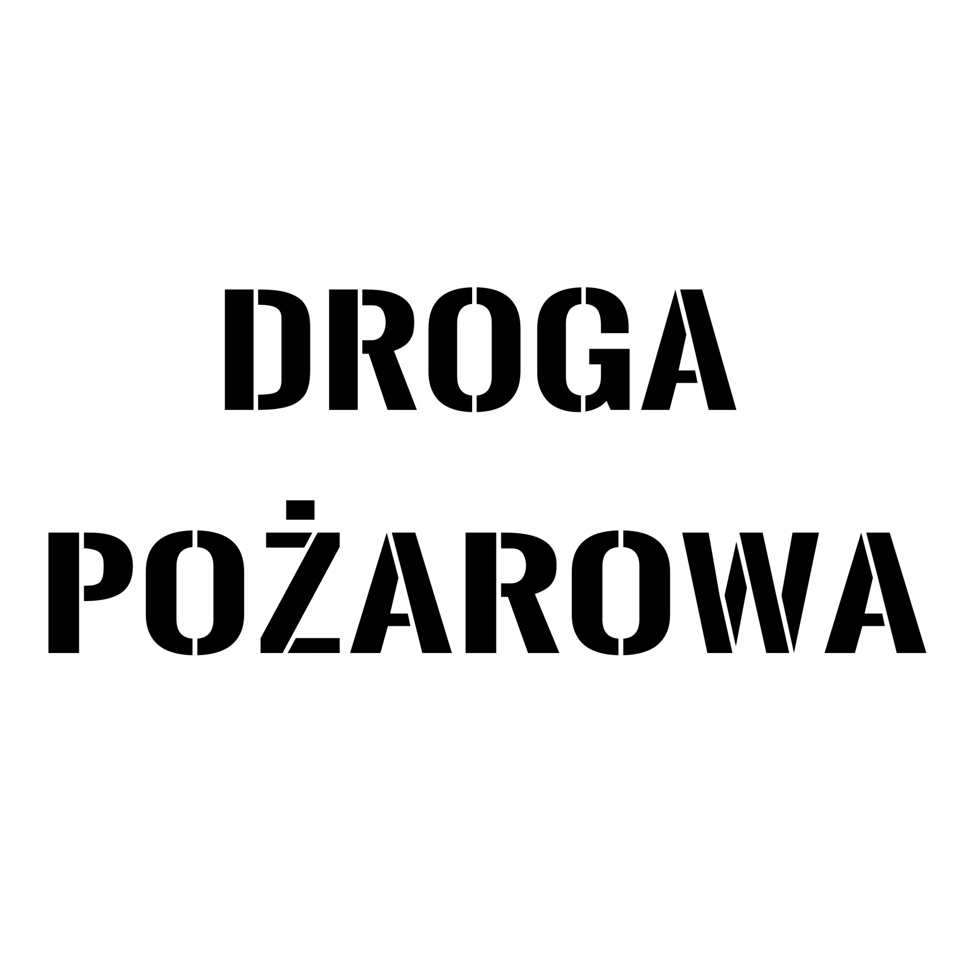Szablon Malarski Droga Pożarowa do oznakowań dróg