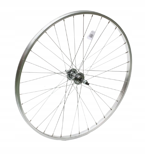 Koło rowerowe tylne 26 wolnobieg srebrne