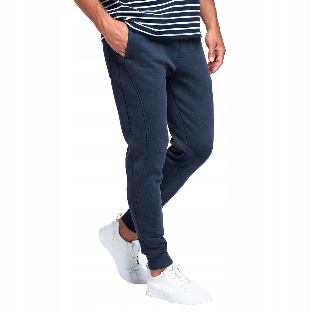 Pánské jogger tepláky Basic tmavě modré módní V1 OM-PABS-0174 vel. M