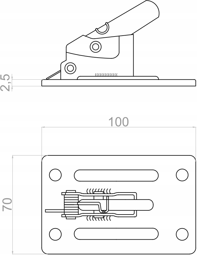ZACISKI ŻABKI DUFTY NAPINAJĄCE SZALUNKI 25 sztuk Waga produktu z opakowaniem jednostkowym 9 kg