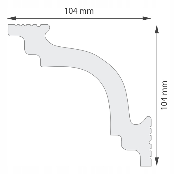 LISTWA SUFITOWA PRZYSUFITOWA SZTUKATERIA XPS BIAŁA dł. 2m Marka inna