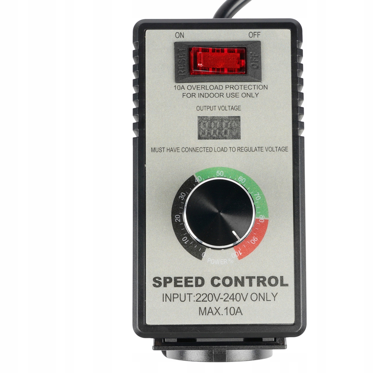 Regulator obrotów silnika 4000W 230V sterownik mocy w obudowie z gniazdem