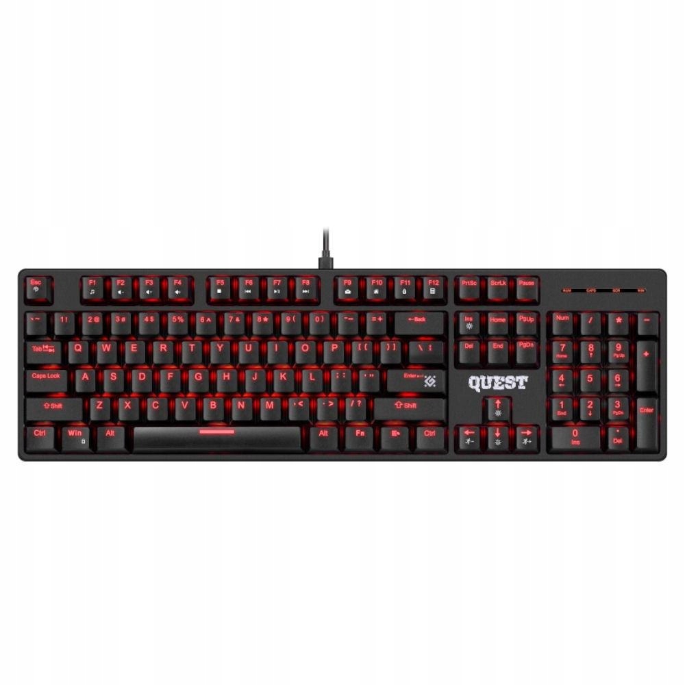 Drátová klávesnice Defender Quest GK-596 Mechanická podsvícená pro hraní her