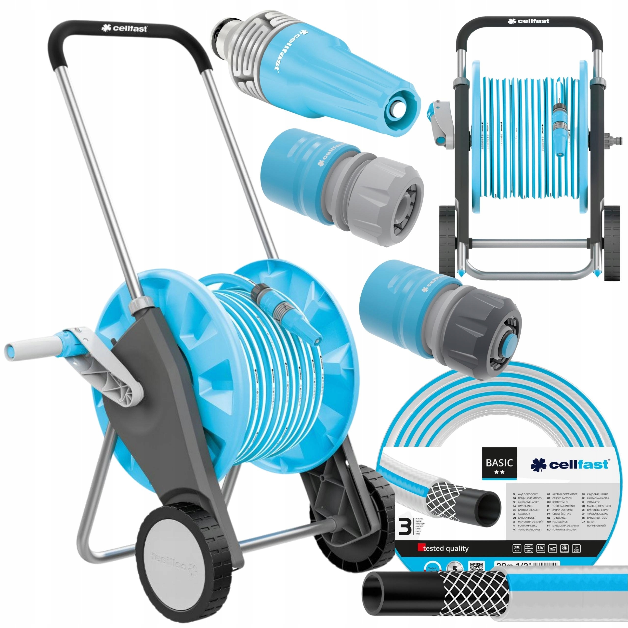 

Cellfast Compact Wózek Wąż 1/2 20M Zraszacz Zestaw