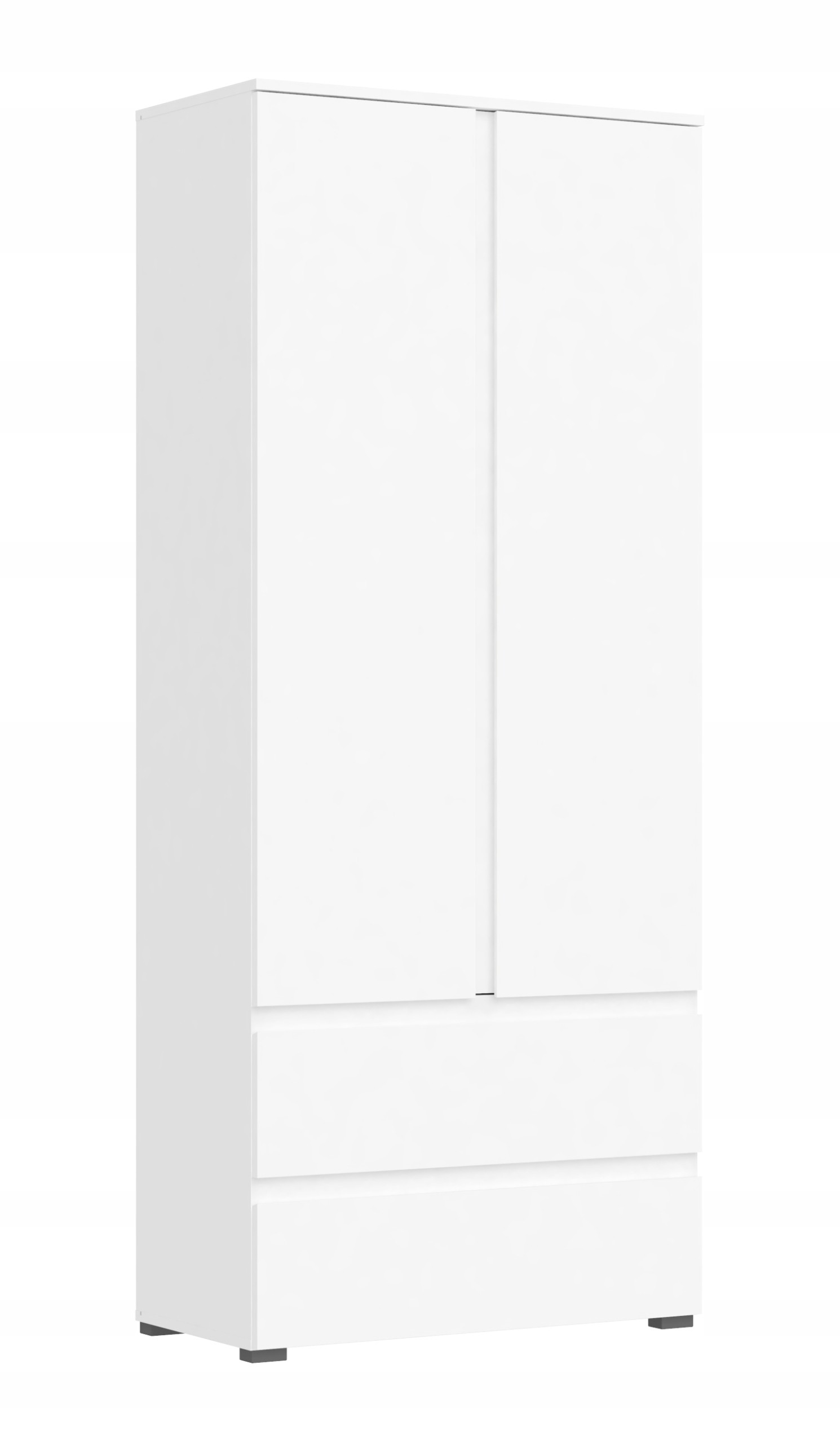 SZAFA BIAŁA DWUDRZWIOWA Z SZUFLADAMI 80 CM Stan opakowania oryginalne