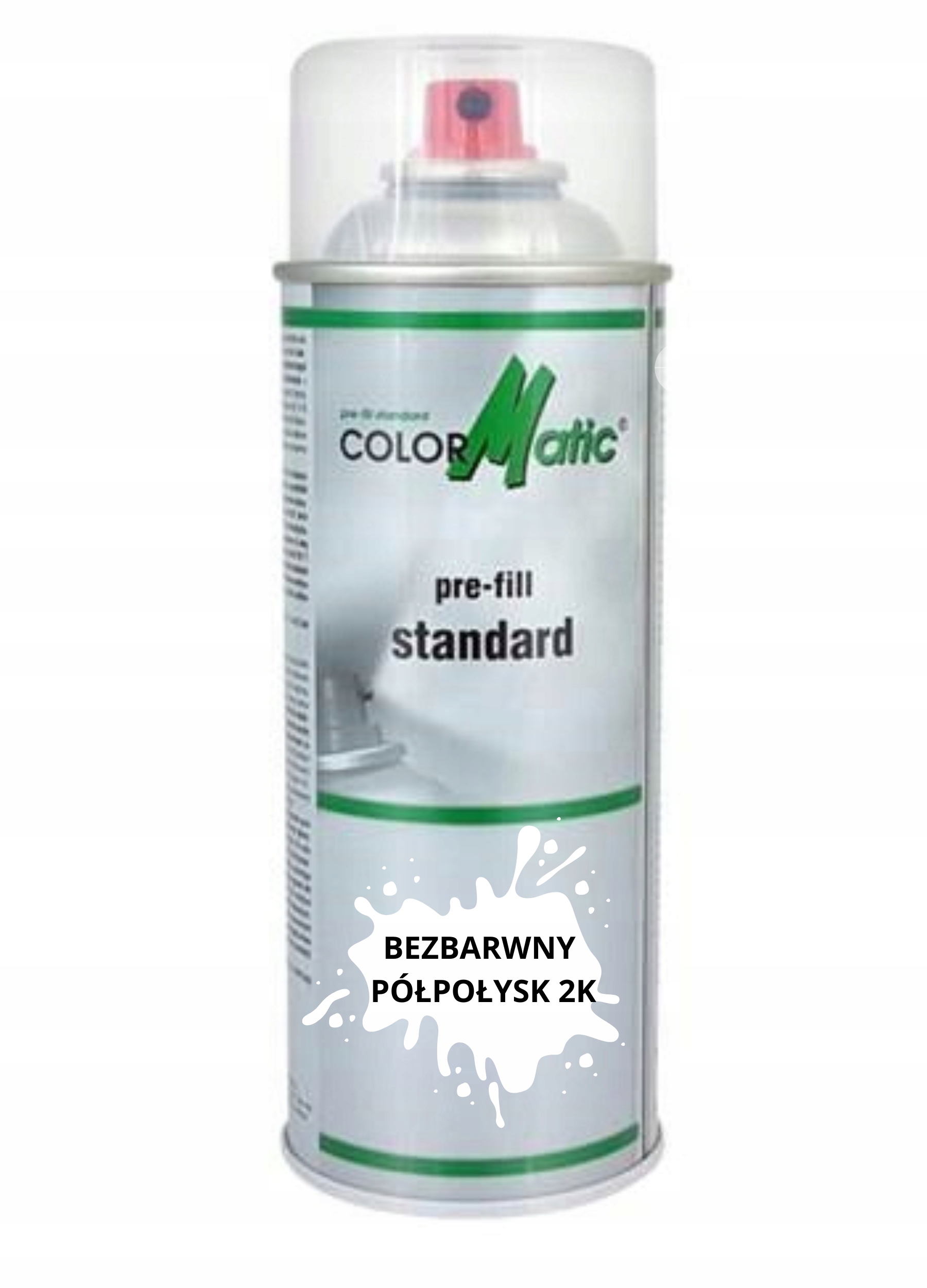 2K Bezbarwny Półpołysk Z Utwardzaczem Klar Lakier Spray 400 ML Colormatic